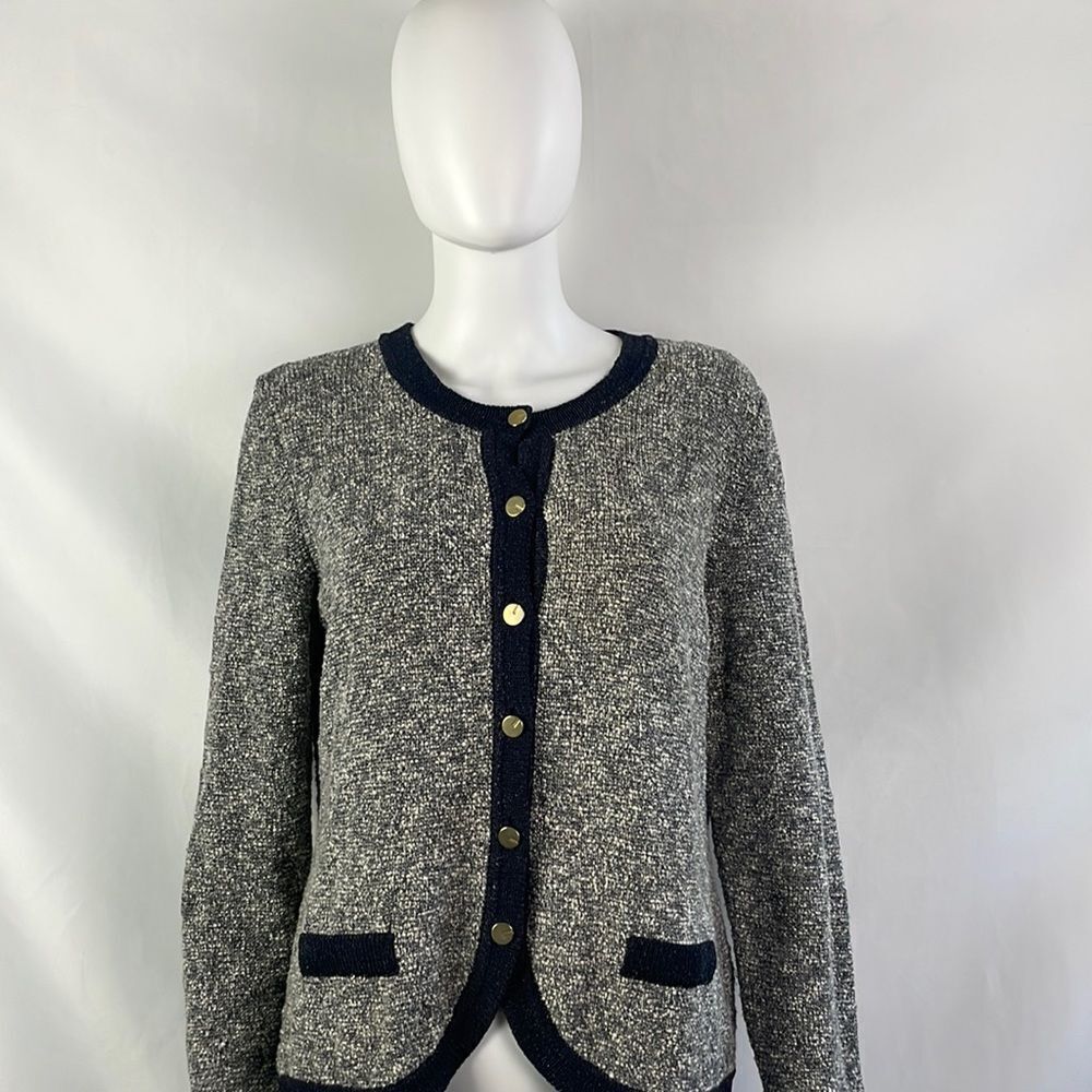 Escada Grey With Black Trim Knit